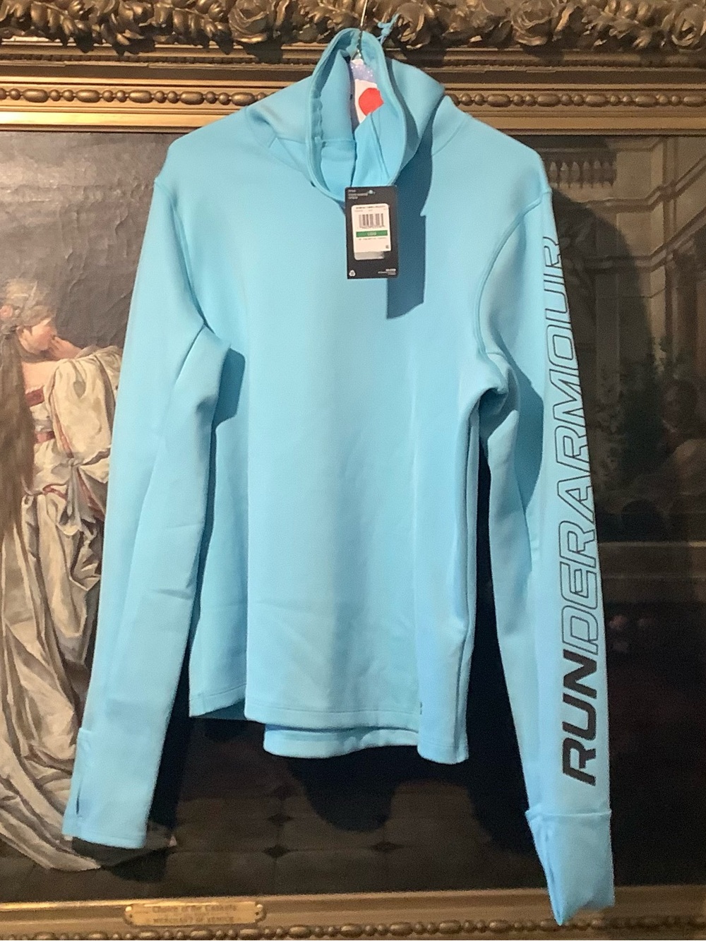 Under Armour Women's Empowered Funnel Neck pullover Blue Sz L NWT - Picture 8 of 8